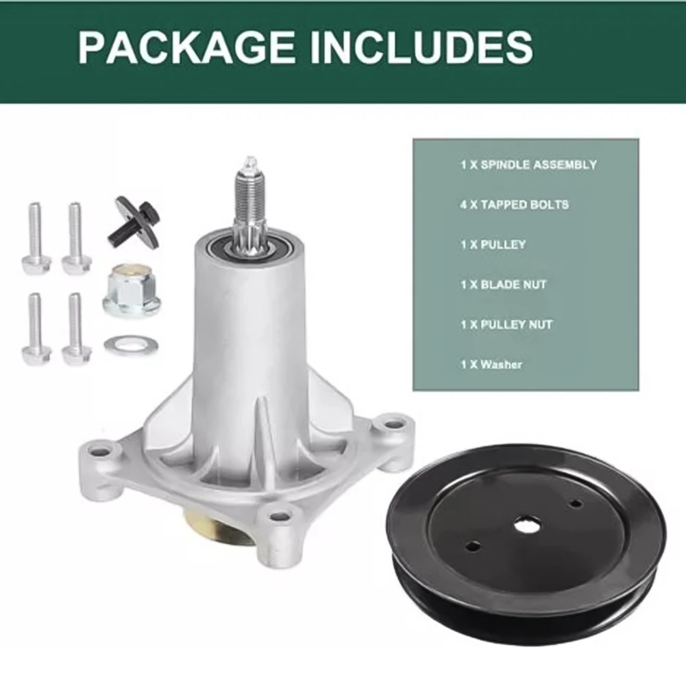 Lawn Mower Cover Spindle With Pulley For 42/46/48/54 Inches Home Garden Supplies Replacement Accessories