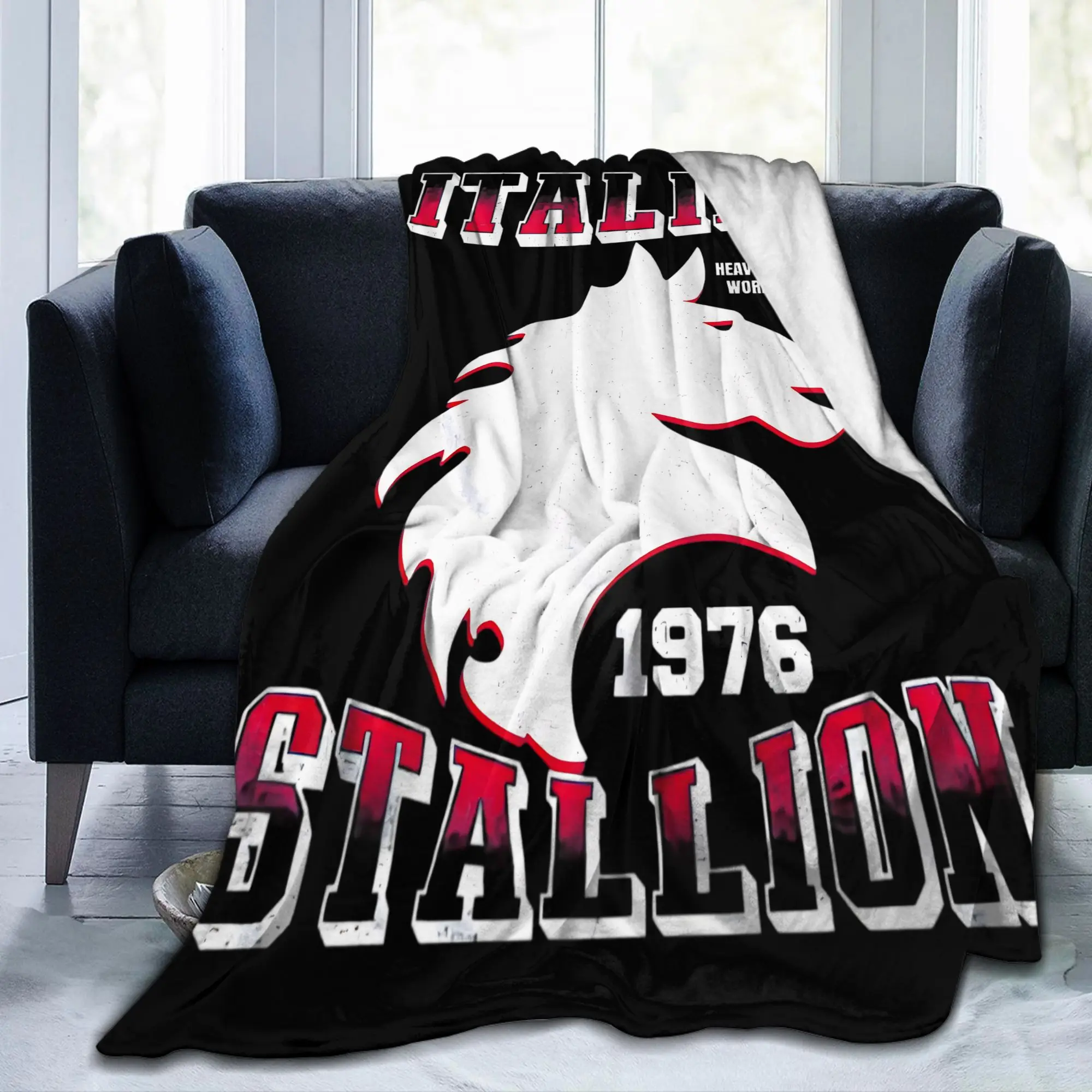 Rockys Italian Stallion World Champ 76 Blanket Balboa Flannel Bedding Throw Blankets Bedroom Sofa Soft Decoration Multi-function