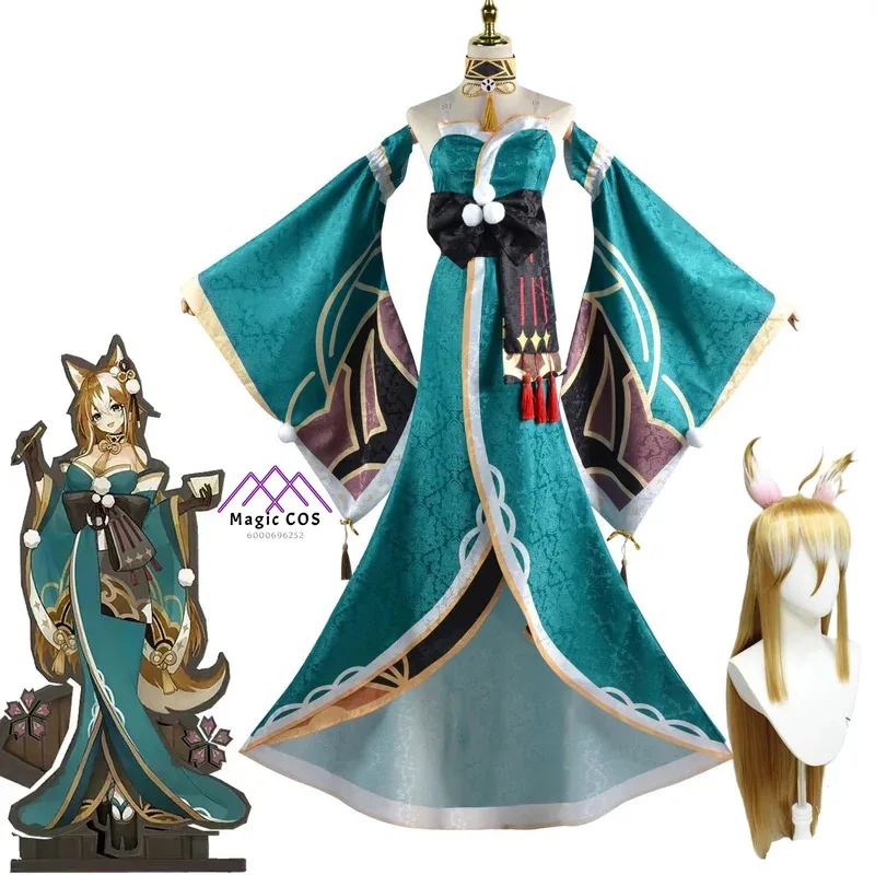 

Game Genshin Lmpact Miss Hina Cosplay Costume Uniform Wig Anime Exclusive Design Halloween Party Essential Photo-Ready Women