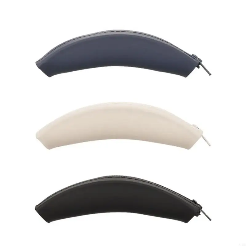 

N0HE Silicone Headphones Headband Cover Replacement Headband Sleeve with Zippers Washable for Space Q45 Headsets