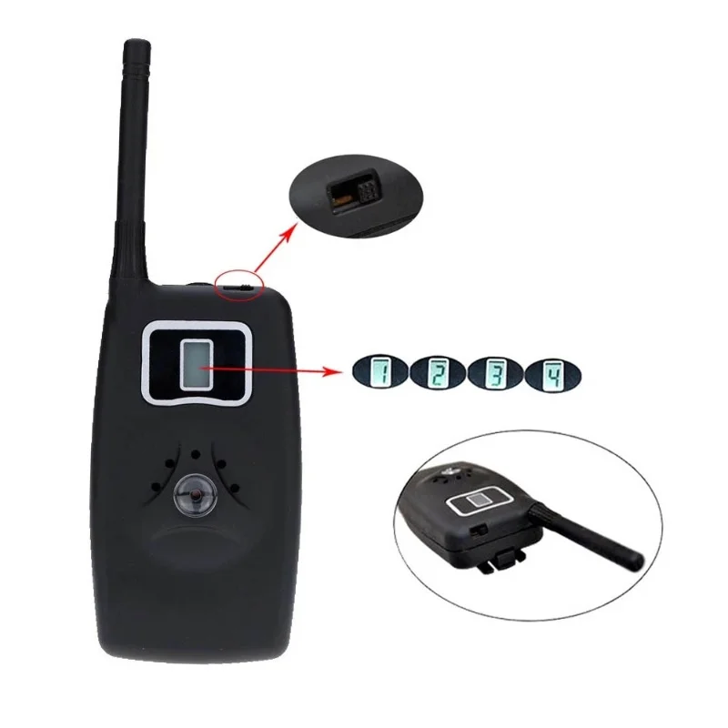 

Wireless Digital Fishing LED Alarm Alert Set 4 Fishing Bite Alarm + 1 Receiver With LCD Screen Indicator + 4 Stainless Steel