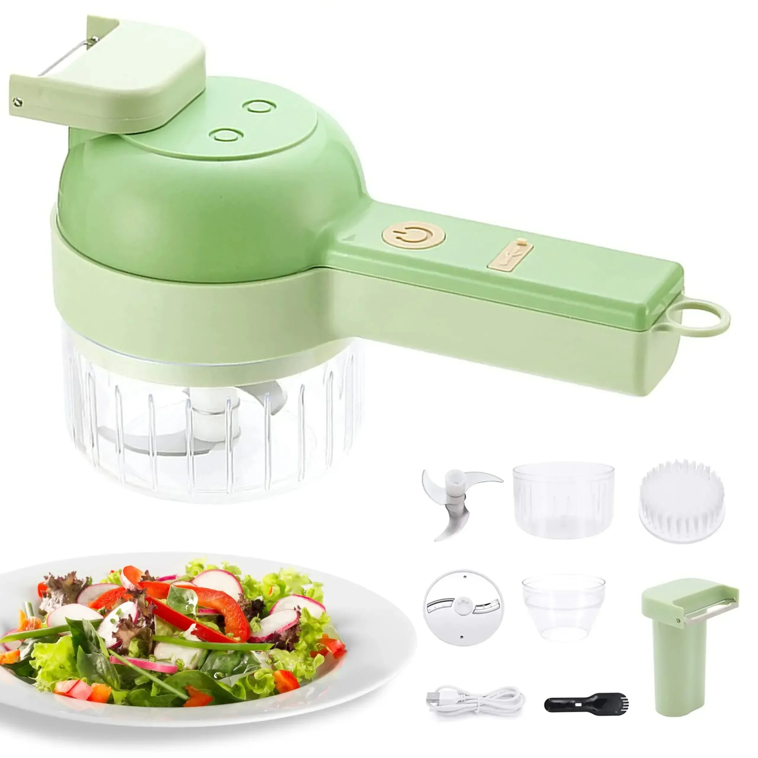 Gatling Vegetable Cutter Multifunctional Home Cooking New Cordless Electric Dicing Machine Minced Garlic and Minced Meat