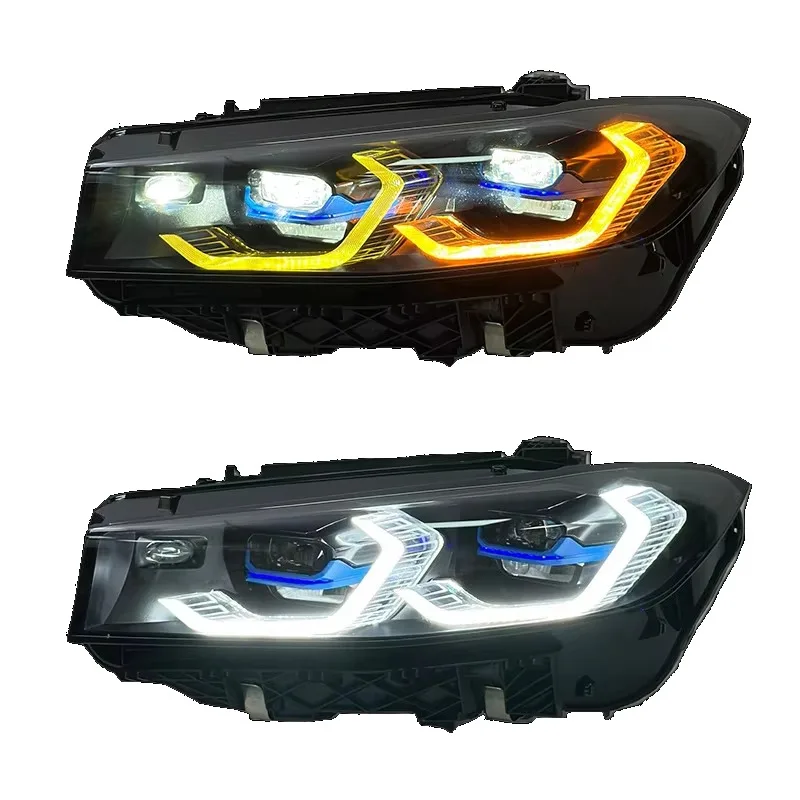 JY 12V New LED Headlight for 3 Series G20 G21 2019-2022 Dual Color Spoon DRL  Look Lamp Assembly Facelift Retrofit