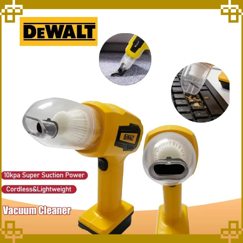 

Портативный автомобильный пылесос Dewalt с мощностью всасывания 10 кПа, беспроводной пылесборник, удобный инструмент для выдувания пыли.