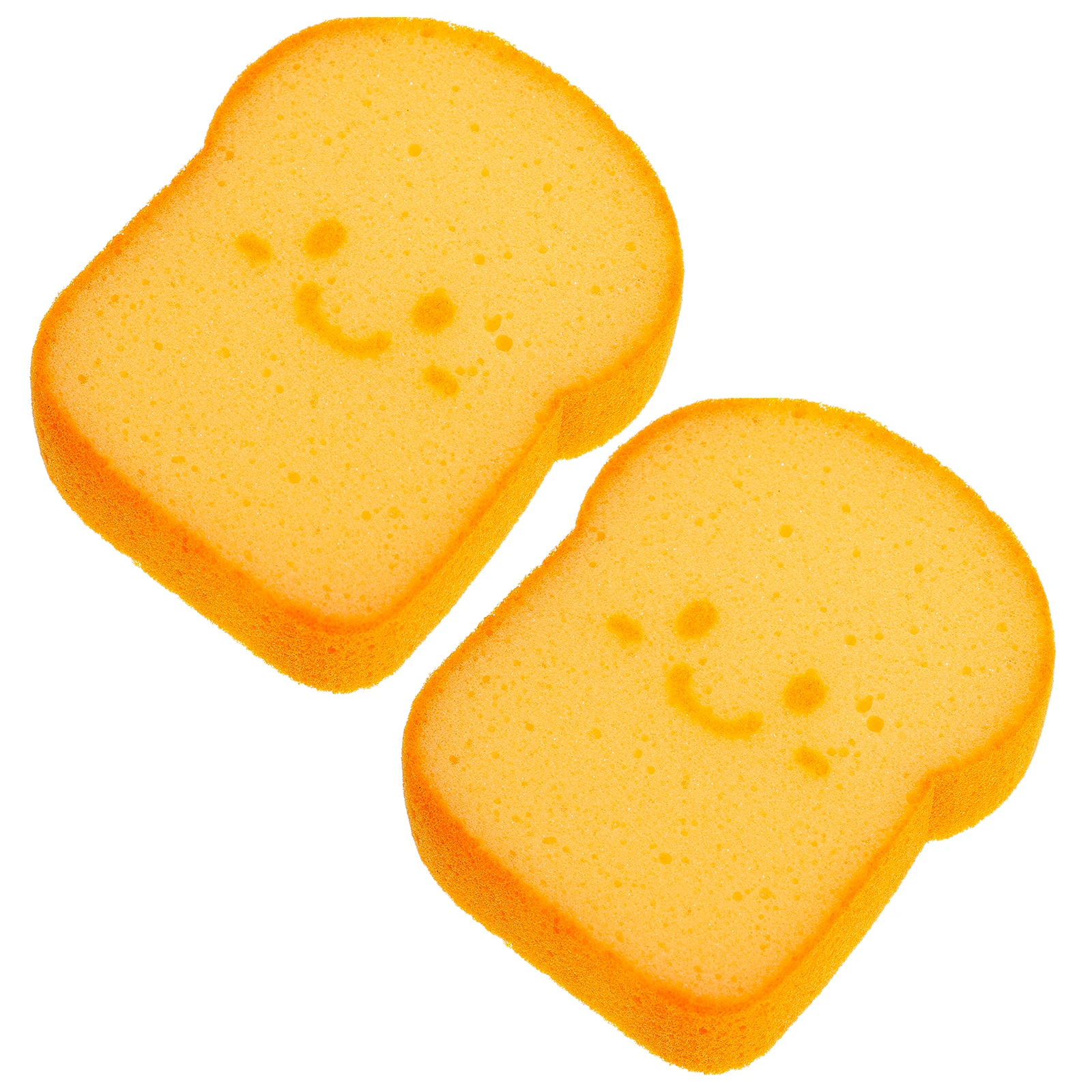 

Thickened Toast Kitchen Scrub Pad Reusable Dishwashing Sponge Non Scratch Cartoon Bread Shape Durable Cleaning Sponge for Dishes