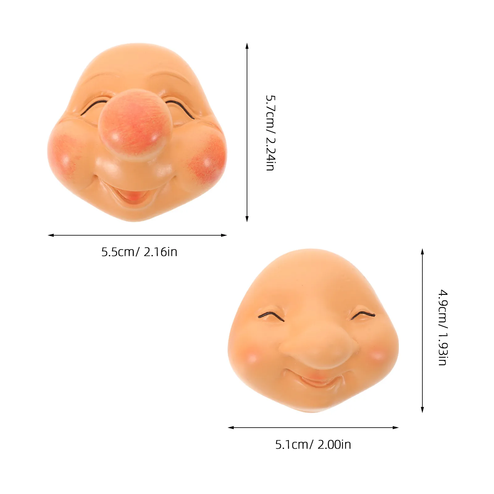 4Pcs Gnome Face Accessories Resin Craft Facial Parts for Easter Valentine Santa DIY Gnome Kit Crafts Expression Decorations