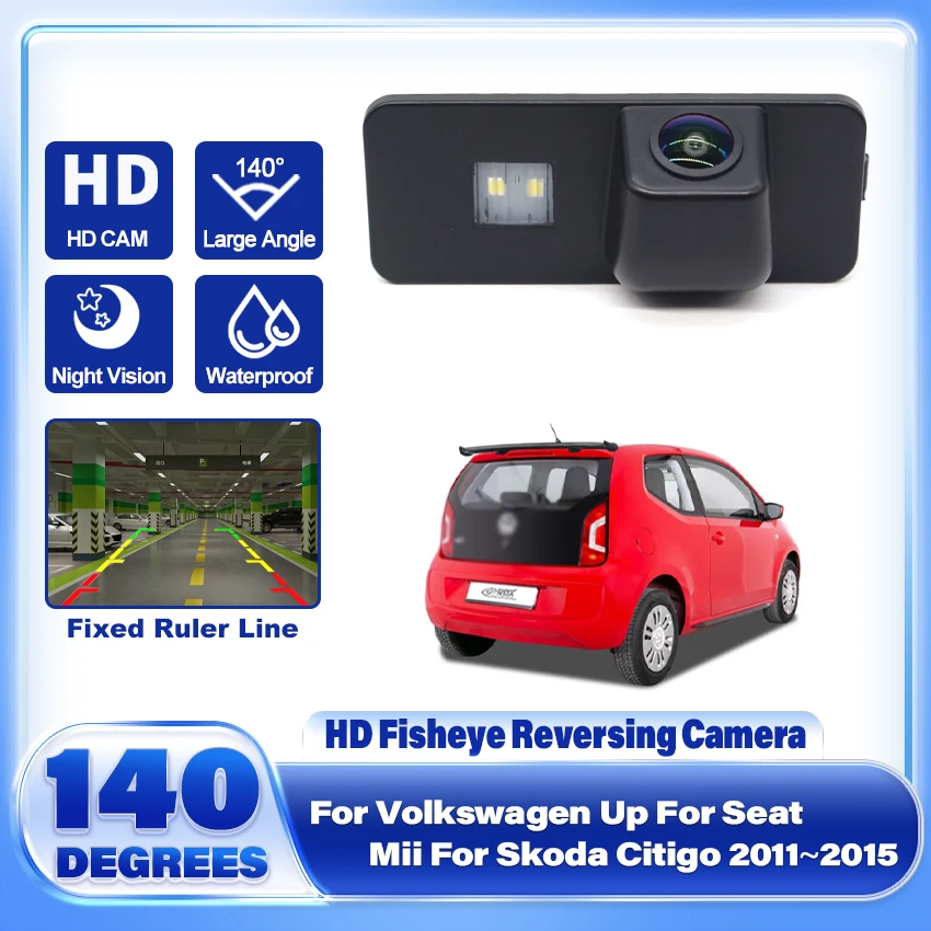 

Автомобильная парковочная камера заднего вида HD с ночным видением CCD для Volkswagen Up для Seat Mii для Skoda Citigo 2011 ~ 2014 2015