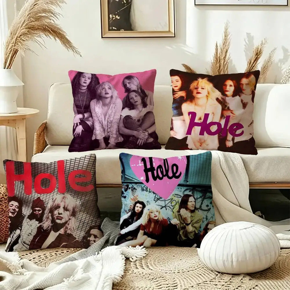 Alternative Rock Band H-Hole Cushion Cover Inches Farmhouse Decor Home Throw Pillow Covers for Couch Decorations