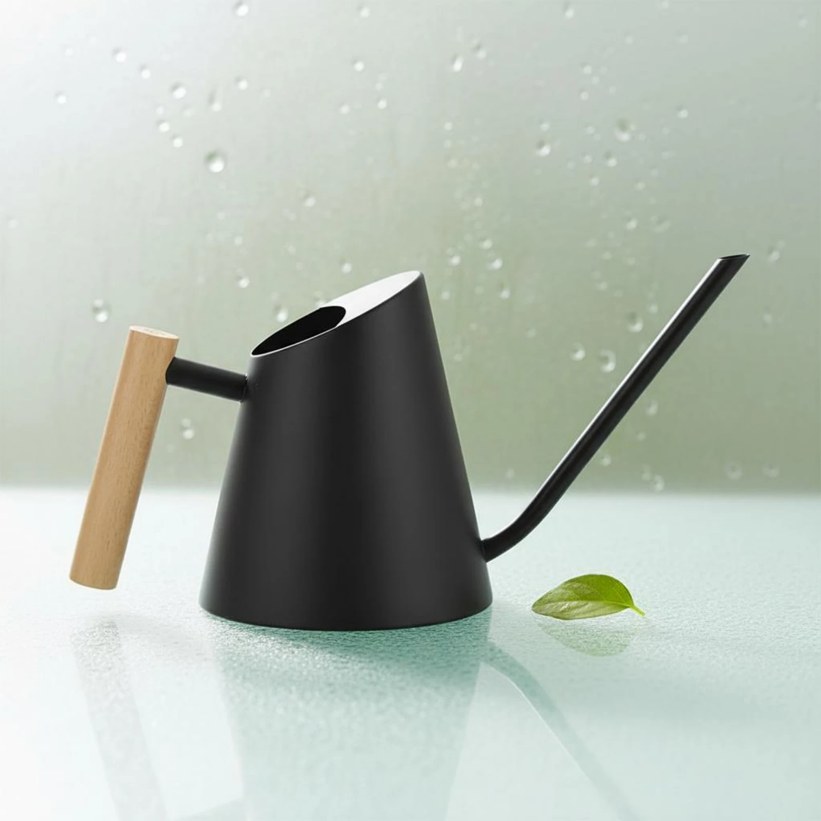 Conical Watering Can Minimalist Stainless Steel Watering Can Garden Tool Rust-Resistant Sturdy