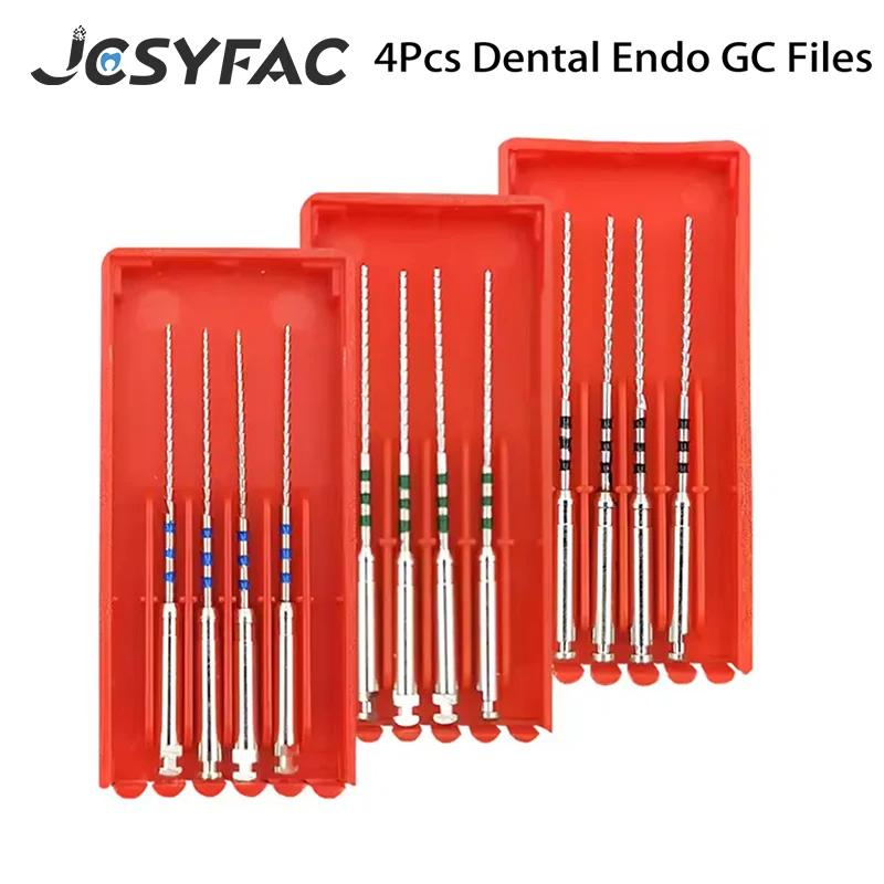 

4Pcs Dental GC Files 25mm 45-60# Staniless Steel Root Canal Retreatment Endodontics Instruments Dental Files Lab