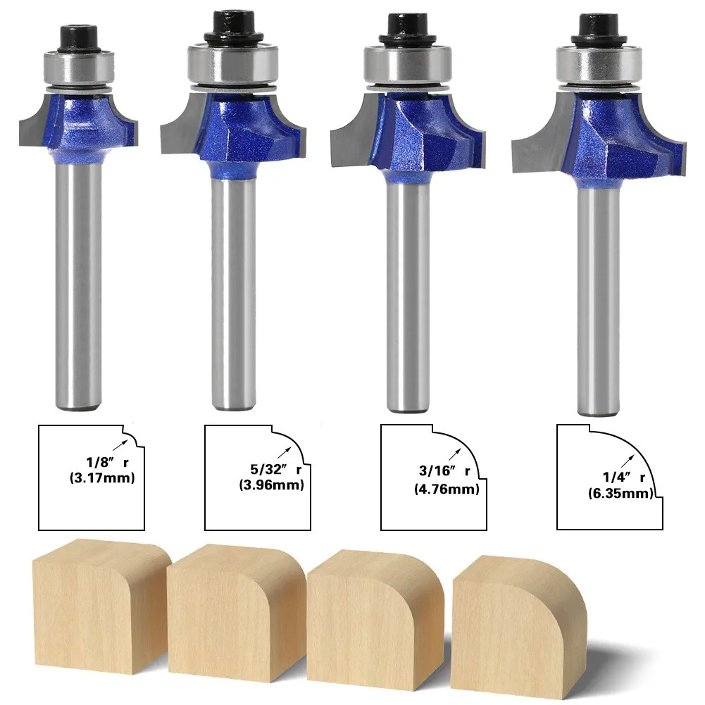 A30 6mm shank radius fillet cutter,  woodworking milling cutter,trimming machine milling cutter