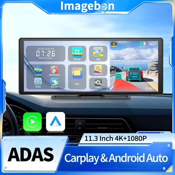 Imagebon-H50プロのバックミラーダッシュボード,ビデオレコーダー,Android,CarPlay,DVR,ミラーリンク,adas,11.3インチ,GPSナビゲーション