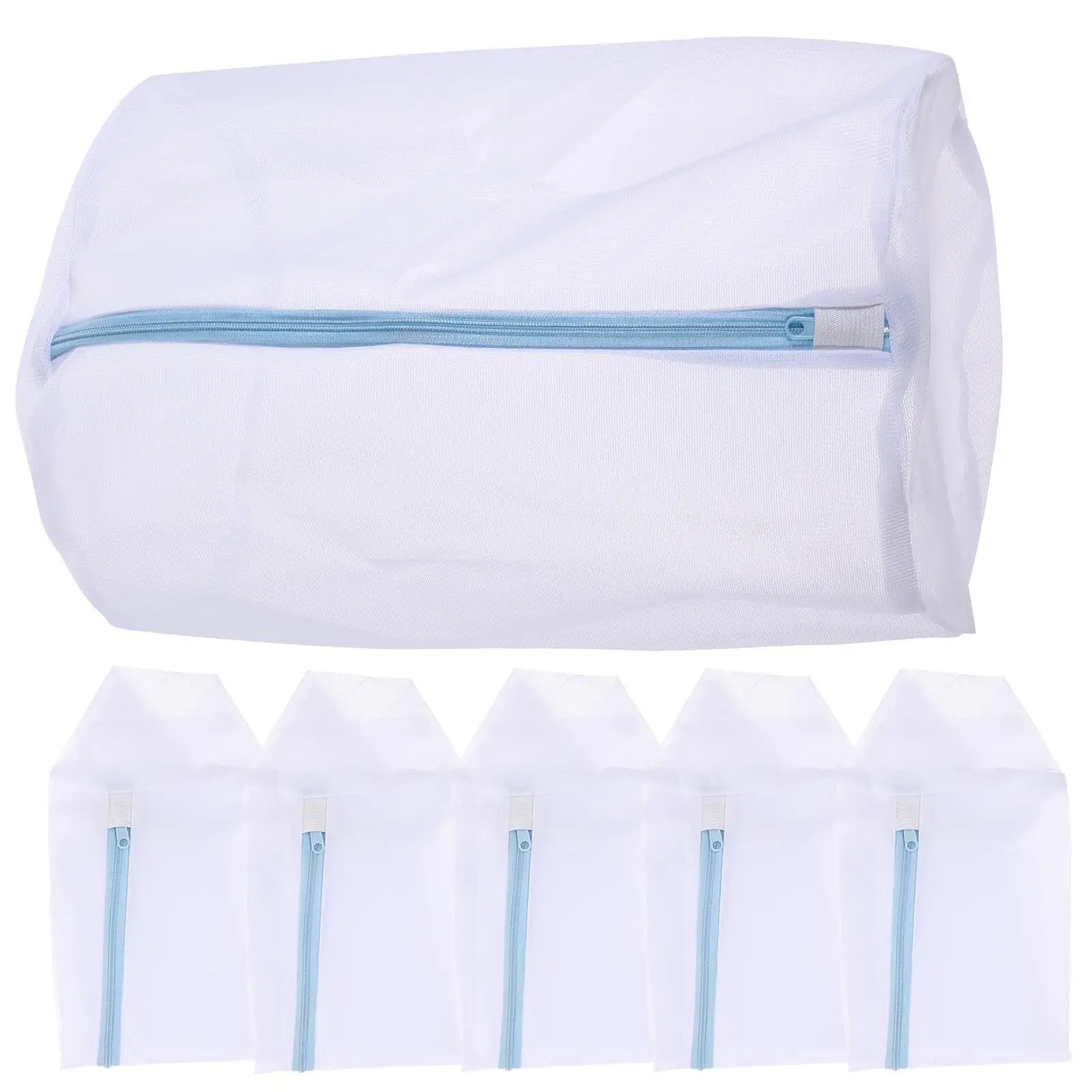 

5 Pcs Laundry Bag Set Mesh Washable Bags for Machine Polyester Clothes Towel Lingerie Storage Travel Garment