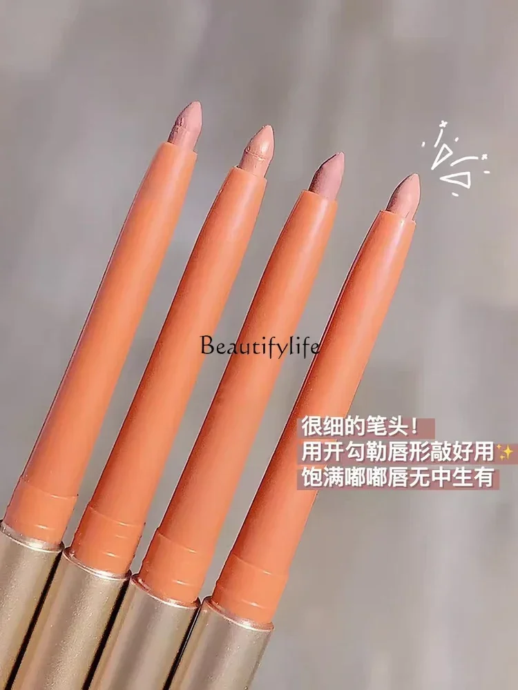 Lip Liner Full Lips Painting Nude Color Lip Pencil Matte Long Lasting Waterproof Cinnamon Color Hook Line Pen