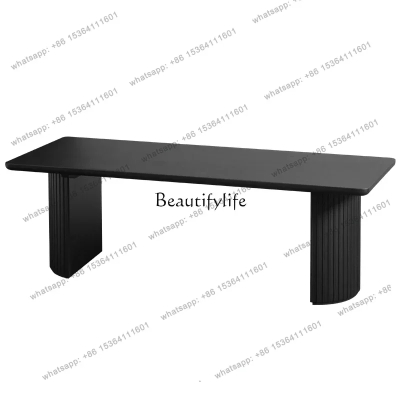 yj58 Simple solid wood dining table household log casual solid wood conference table