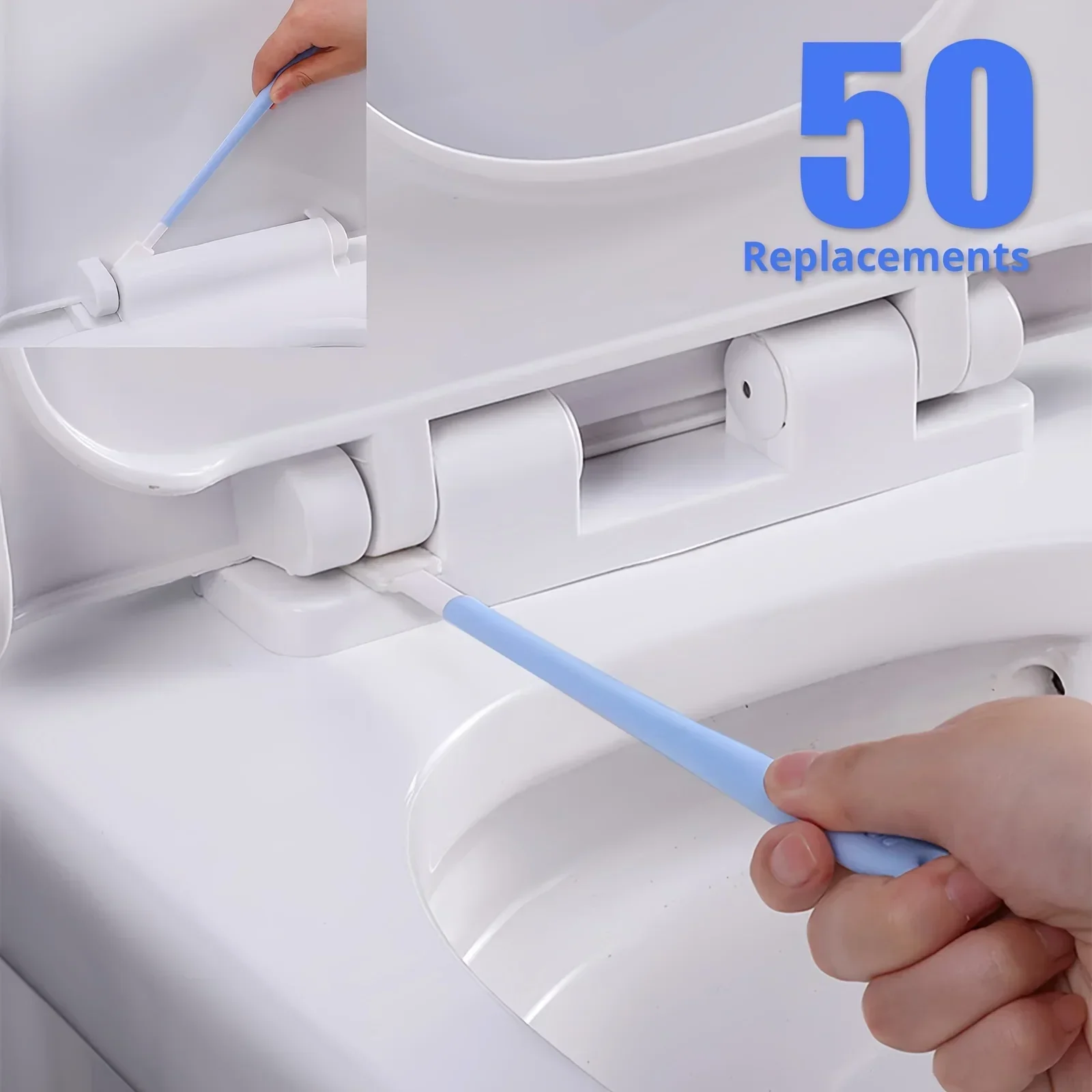 30pc Disposable Toilet Brush Cleaner Long Handle Bathroom Cleaning Brush With Replaceable Brush Head Toilet Bathroom Accessories