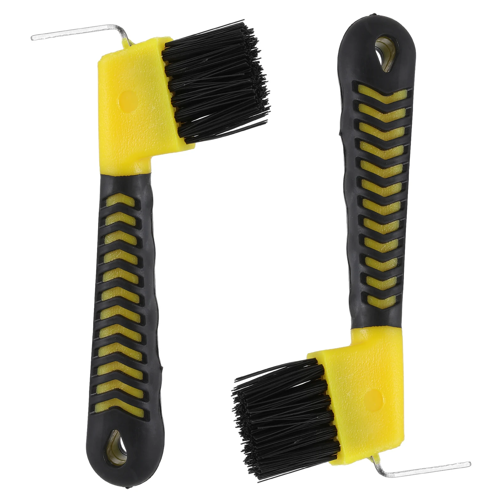 

2PCS Horse Hoof Cleaning Brush Stainless Steel Grooming Tool for Equestrian Hoof Care Mud Removal Comfort Grip Handle