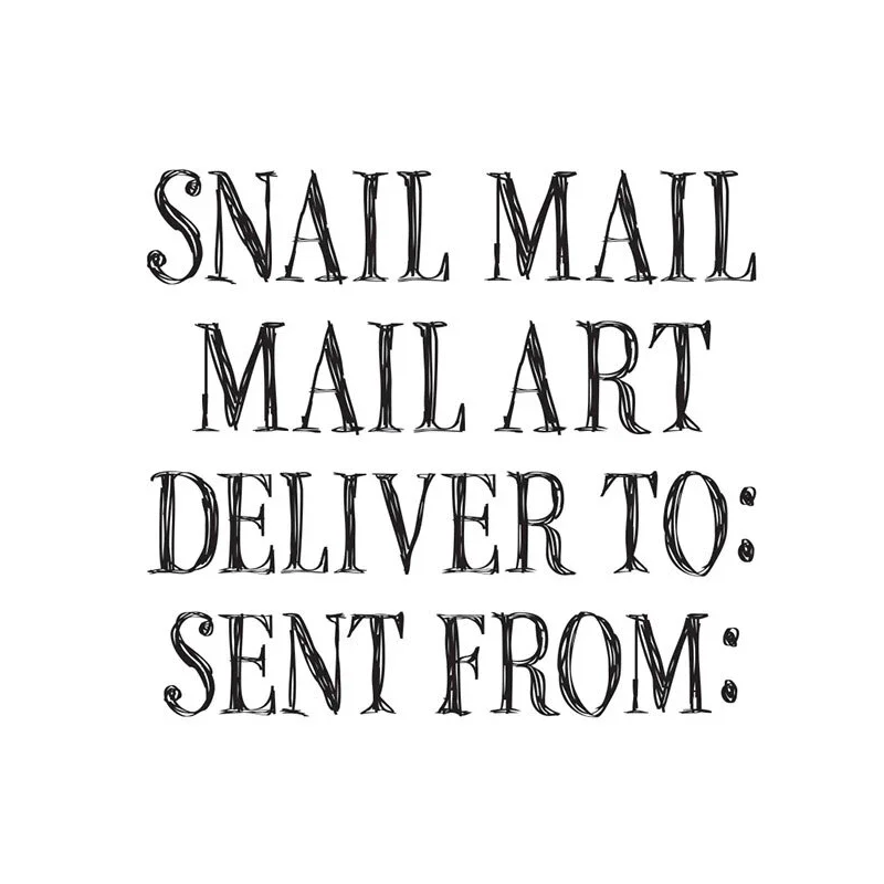 2023 March New Retro English Words Snail Mail Pattern Clear Stamps For Making Greeting Card Decorate Scrapbooking No Cutting Die