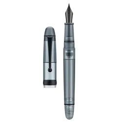 Asvine V126 Vacuum Filling Fountain Pen Matte Black Titanium EF/F/M Nib Acrylic Writing Christmas Gift Pen for Luxury Office