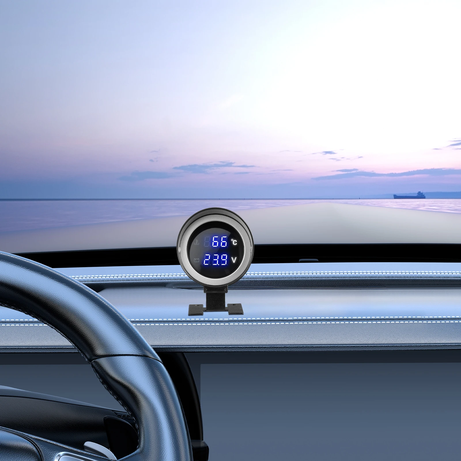 

Car Water Temperature Voltmeter Digital Gauge Automotive Gauges Accessory Engine Coolant Dual Function Wide Voltage LED Display