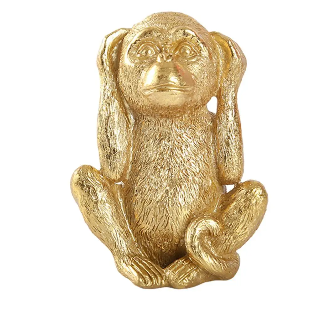 No Evil Monkeys Figurines for Home Decor Sculptures Statues Speak No Evil
