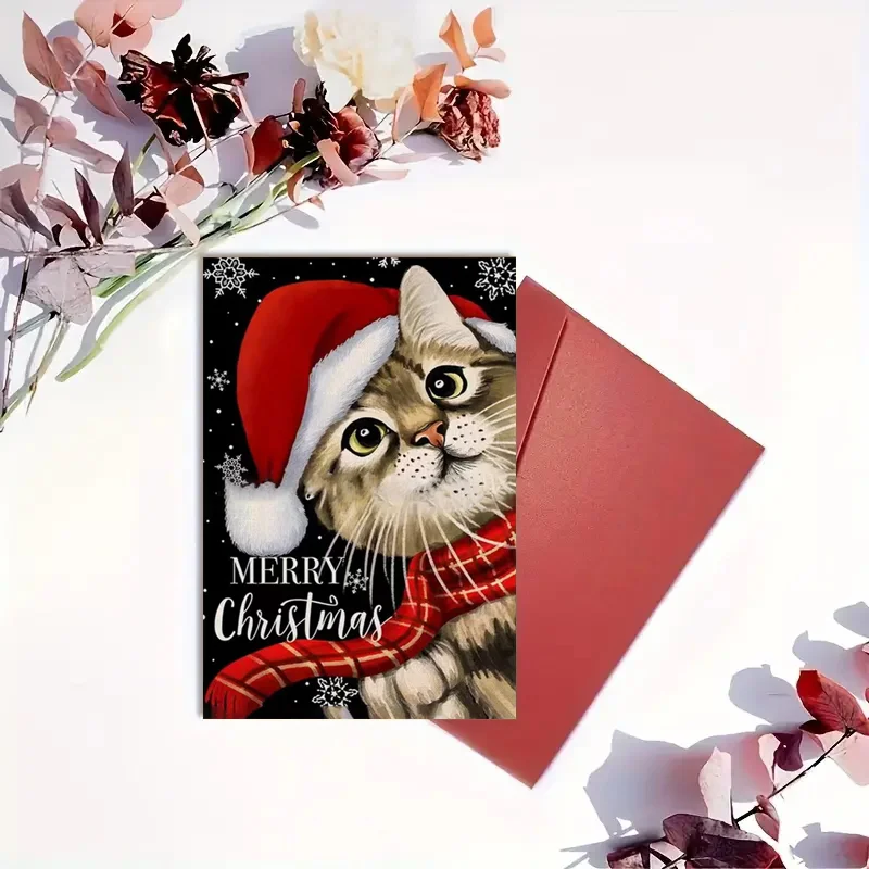 

1pc Christmas card for him or her - a whimsical Christmas card for friends, husbands, and wives - the perfect Christmas gift cho