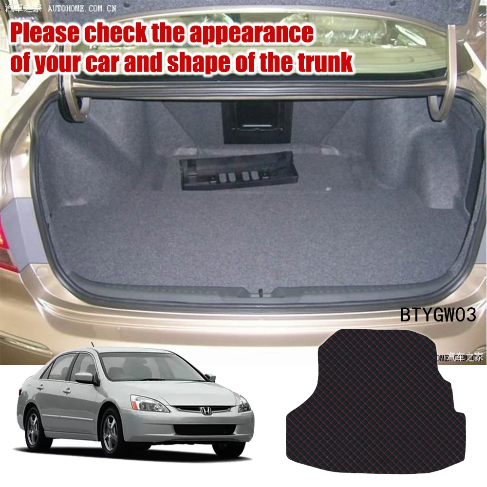 Car Trunk Pads Accessories For Honda Accord 2002 2003 2004 2005 2006 2007 2008 Cargo Tray Rear Cover Waterproof Floor Mat