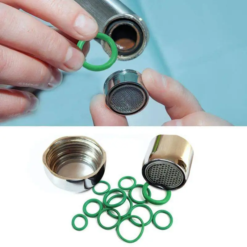 Green FKM O-Ring Seal Kit 595PCS – 42-Compartment Box for Auto A/C Compressor, Plumbing/Faucet/Pipe Sealing
