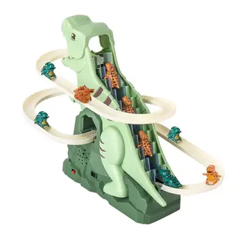 ティラノサウルス-子供のためのアヒルの形をした階段のおもちゃ,電気スライド,ジェットコースターセット,かわいいギフト