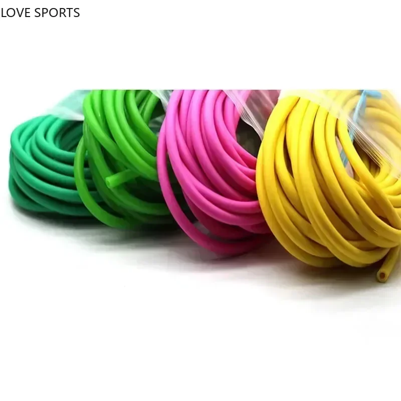 Colorful Natural Latex Slingshots Rubber Tube 5/10M for Hunting Shooting 4*7mm  High Elastic Tubing Band Accessories For Friends