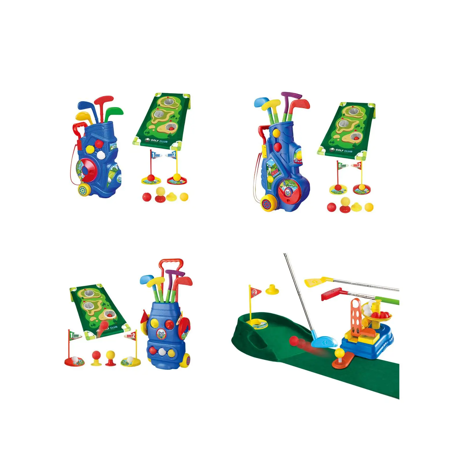 

Kids Golf Set Sport Toys Educational Putter Indoor Outdoor Practice Holes Kids