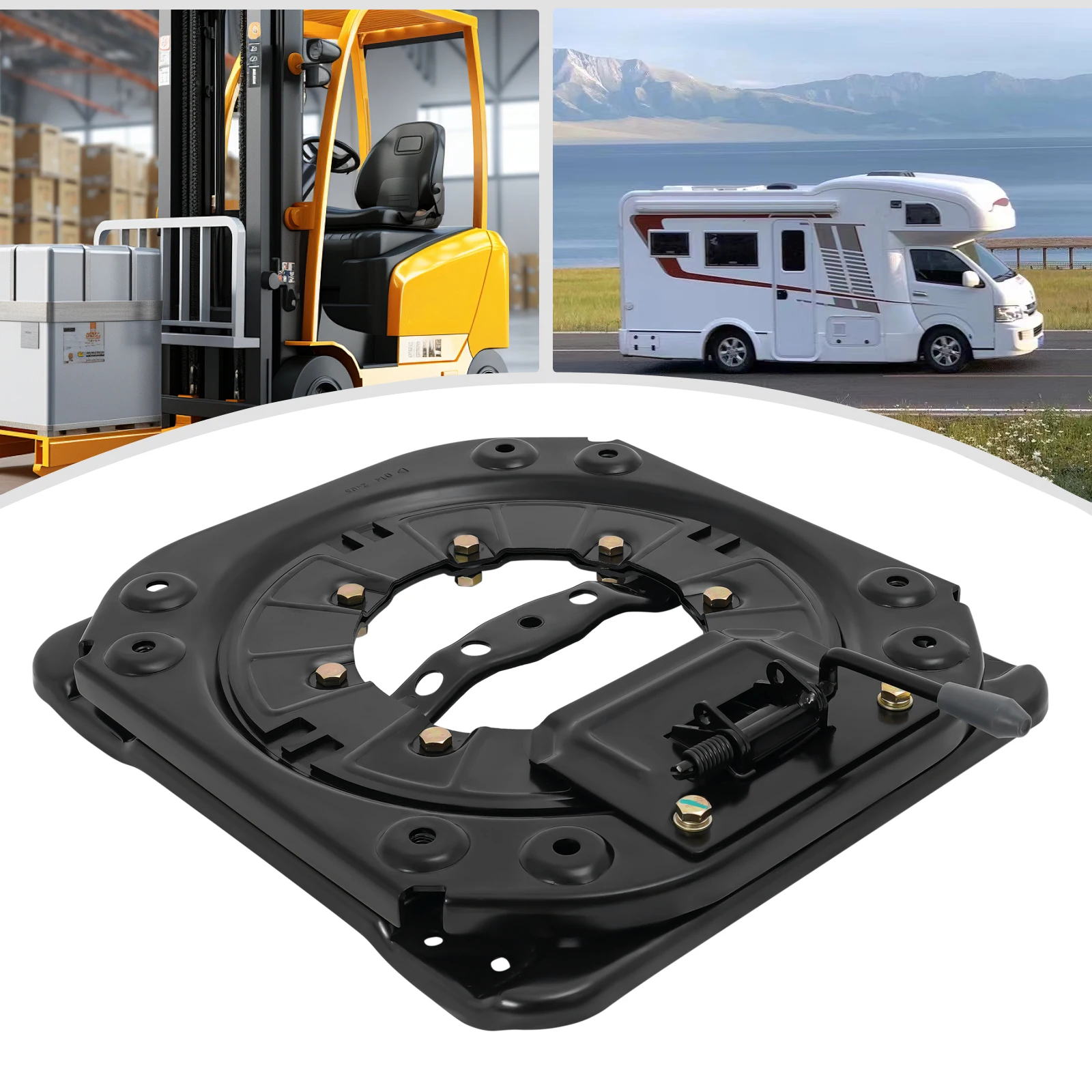 Universal Seat Swivel Base Load 130kg RV Caravan Steel Plate Swivel Seat Base 360 Degree Rotatable for RV Camper Bus