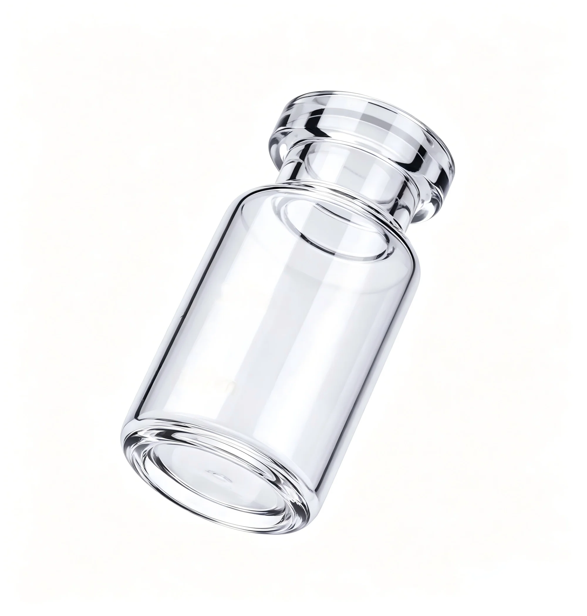100Pcs/lot Diameter 24mm 10ml Clear Injection Glass Vial With Flip Off Cap, 1/3oz Glass Bottles