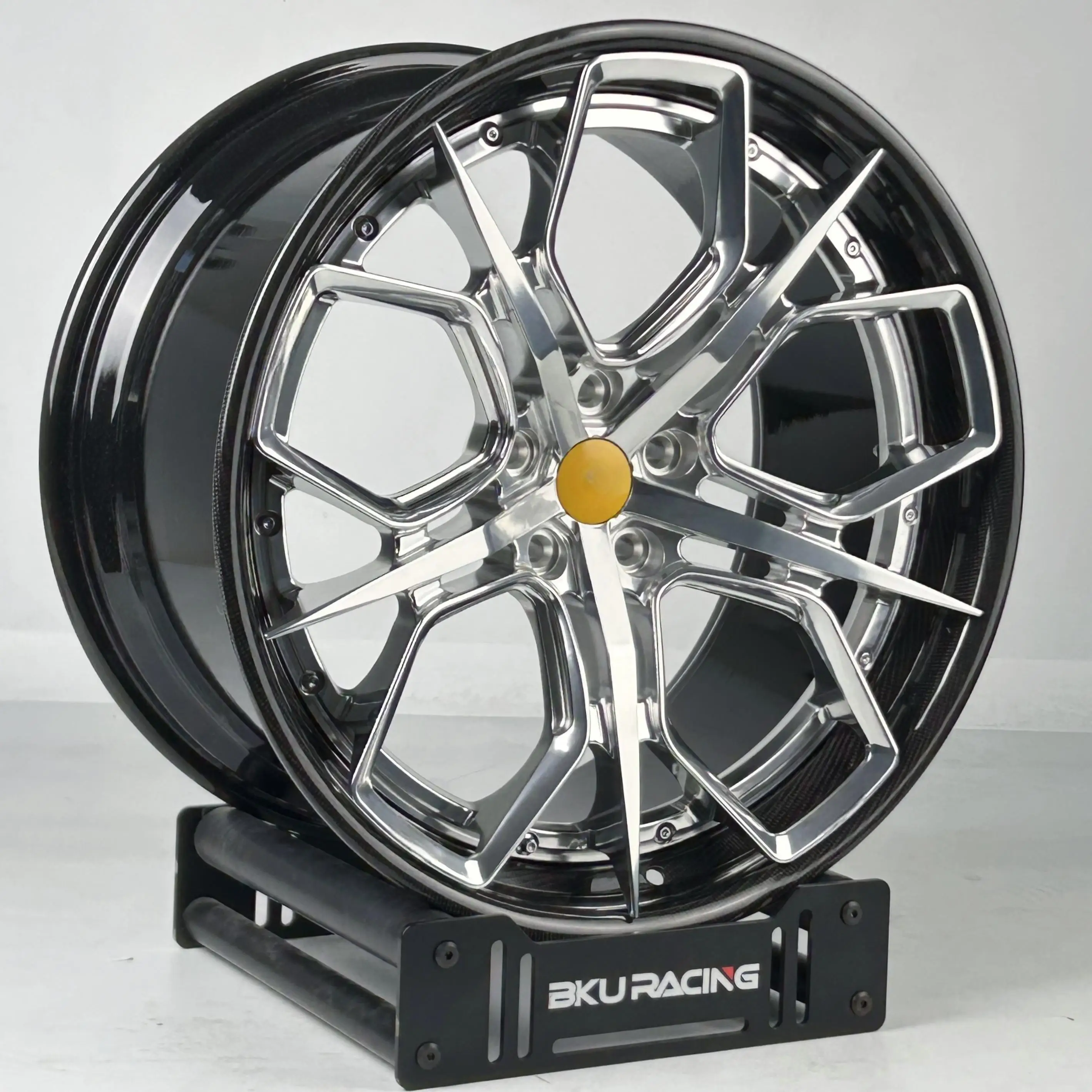 

Bku 2 Piece Wheels 20 21 22 Inch Rims Silver Brushed Alloy Forged 5x112 Wheels for Lamborghini Huracan Urus Aventador Gallardo