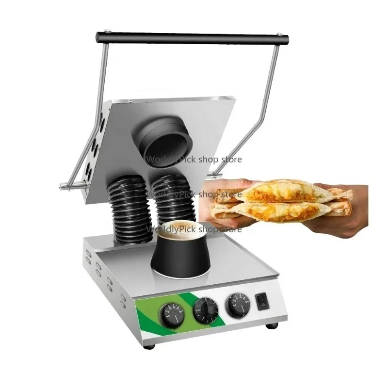Automatic Burger Maker Machine Press Pocket Sandwich Toaster And Sealer Cut Bread Commercial Use Kitchen Equipment