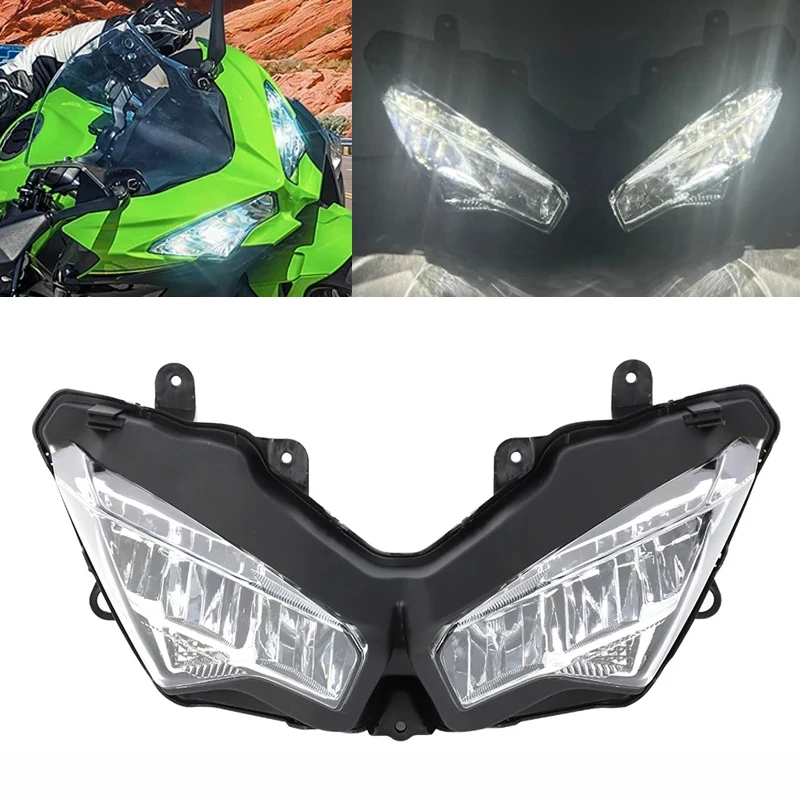 Motorcycle Headlight Headlamp Head Light Lamp Housing Head ligh For Kawasaki Ninja 400 650 2018-2023 2024 ZX6R ZX-6 636 ZX250