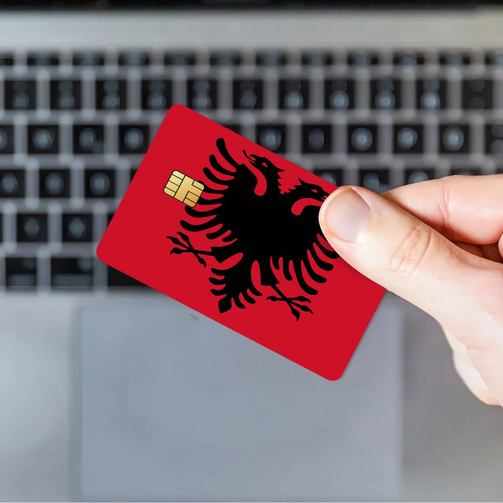 Albania Albanians Flag Decorative Small Waterproof Chip 4PCS Card Sticker New Anti-Scratch