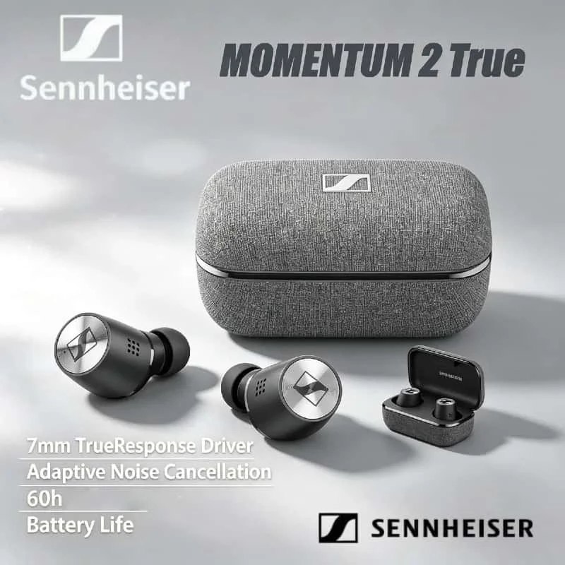 2026 Original SENNHEISER MOMENTUM True Wireless 2 Active Noise Cancelling Bluetooth 5.1 HiFi Stereo Earphones 28H Battery IPX4