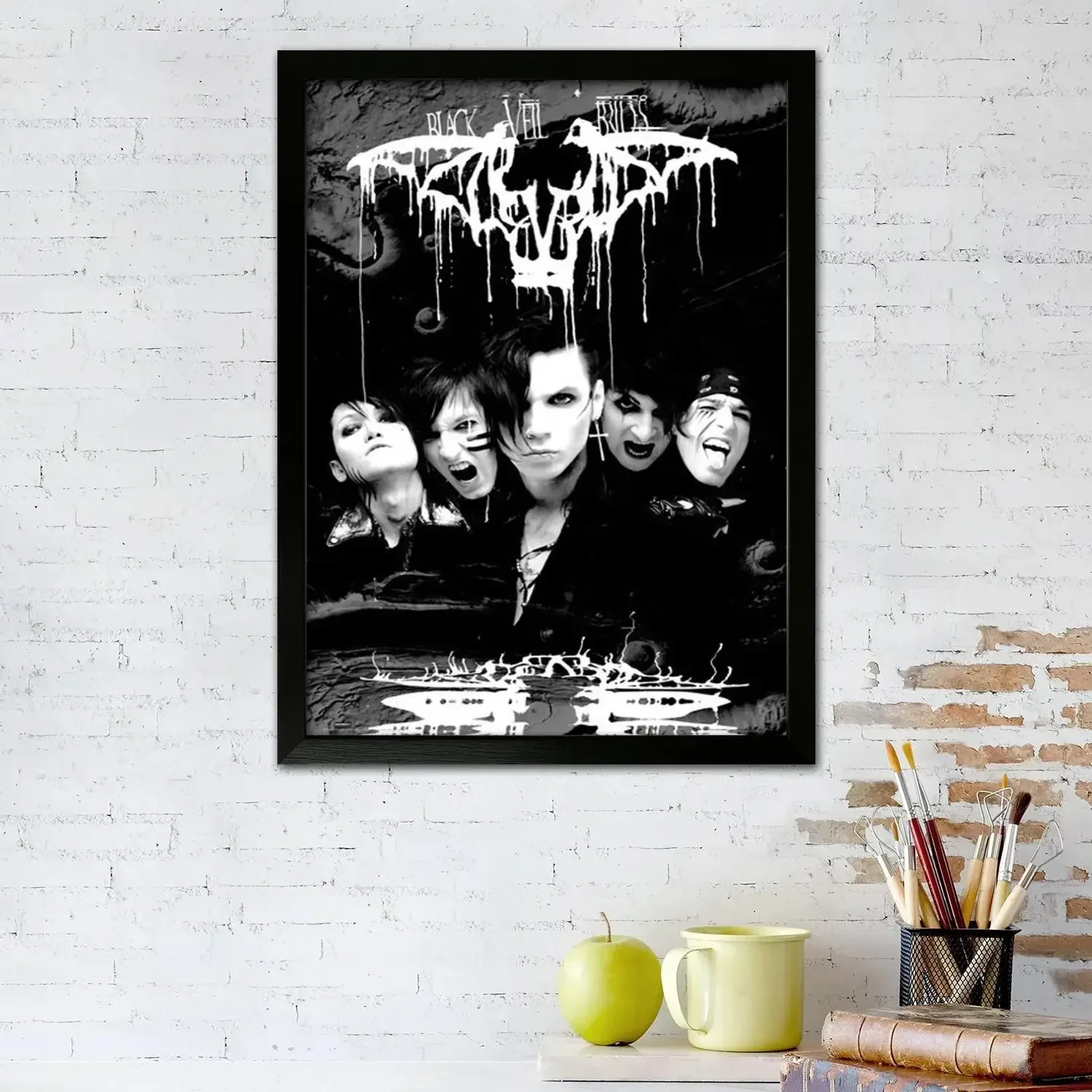 black veil brides Poster Prints Wall Art Canvas Painting Poster For Modern Family Living Room Home Decor