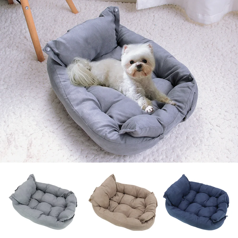 3 IN 1 Warm Dog Bed Mat Soft Winter Pet Sleeping Bed Mat Puppy Cat Nest Cushion for Small Medium Dogs Cats Kitten Pet Supplies