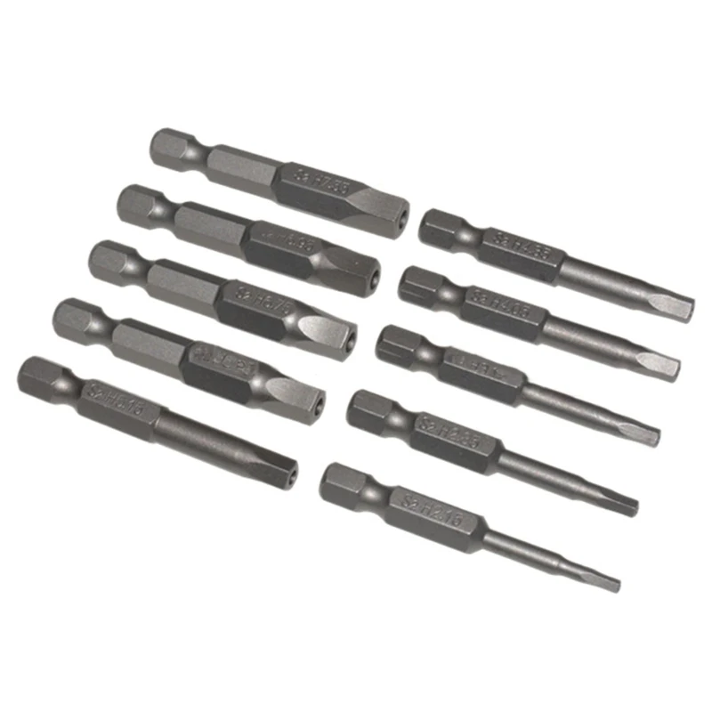 10pcs/set Magnetic Screwdriver Bit Set 50mm Length/2inch Length 1/4 Inch Shank