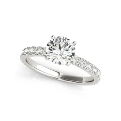 1 Carat Moissanite 925 Sterling Silver Wedding Ring For Women Engagement Band Solitaire Fine Jewelry