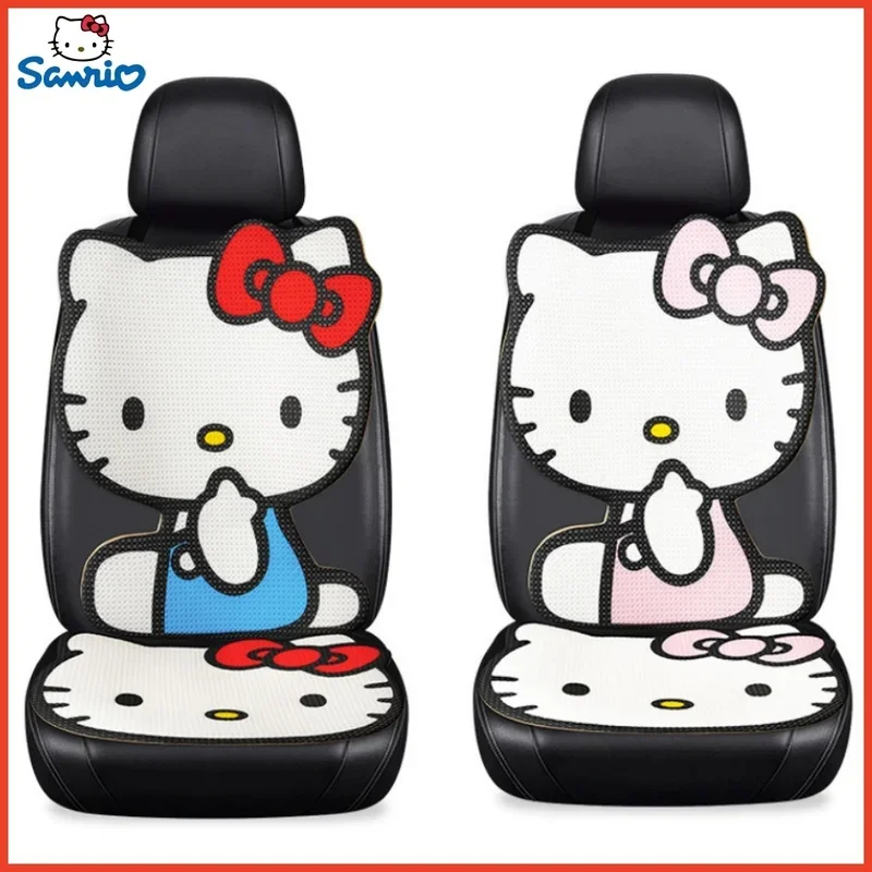 Sanrio Hello Kitty Car Seat Cover Cushion Protector Summer Anime Pad Accessories Cartoon Cute Seat Protect Cushion Gifts