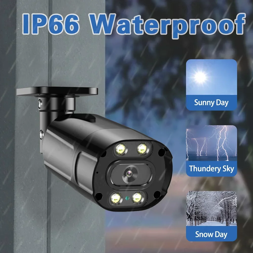 10CH NVR 4K POE Security Kit with Color Night Gun Camera Bidirectional Audio Wireless CCTV IP NVR System Kit (Xmeye Pro)