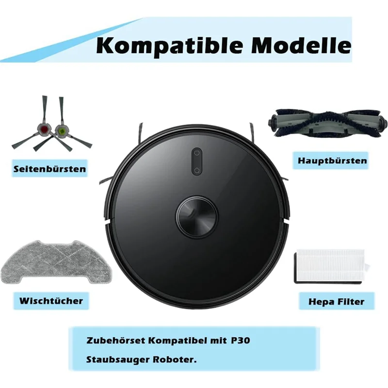 Für Airrobo P30 Roboter Staubsauger Wichtigsten Seite Pinsel Hepa-Filter Mopp Tuch Ersatzteile Zubehör-A58E