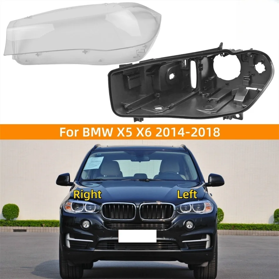 

For BMW X5 X6 F15 F16 2014 2015 2016 2017 2018 Car Acccessories Lights Lens Shell Car Hood Lights Bases
