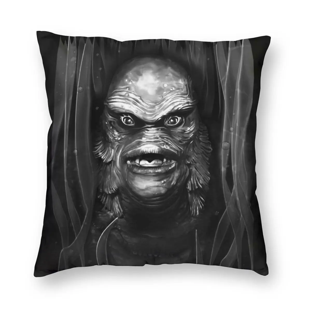 

The Creature Aquatic Pillowcase Printing Polyester Cushion Cover Gift Horror Movie Throw Pillow Case Cover Seater 45*45cm