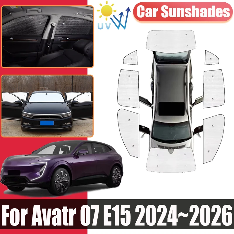 

Car Covers For Avatr 07 E15 2024 2025 2026 Full Coverage Sunshades Anti-UV Privacy Blocks Sun Visor Heat insulation Accessories