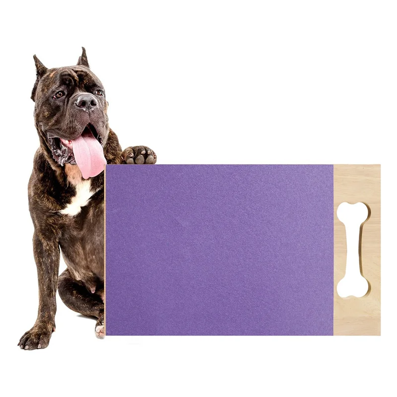 Almohadilla rascadora para perros con caja de golosinas, tabla rascadora para perros, entrenador de molienda de uñas para moler uñas, color morado