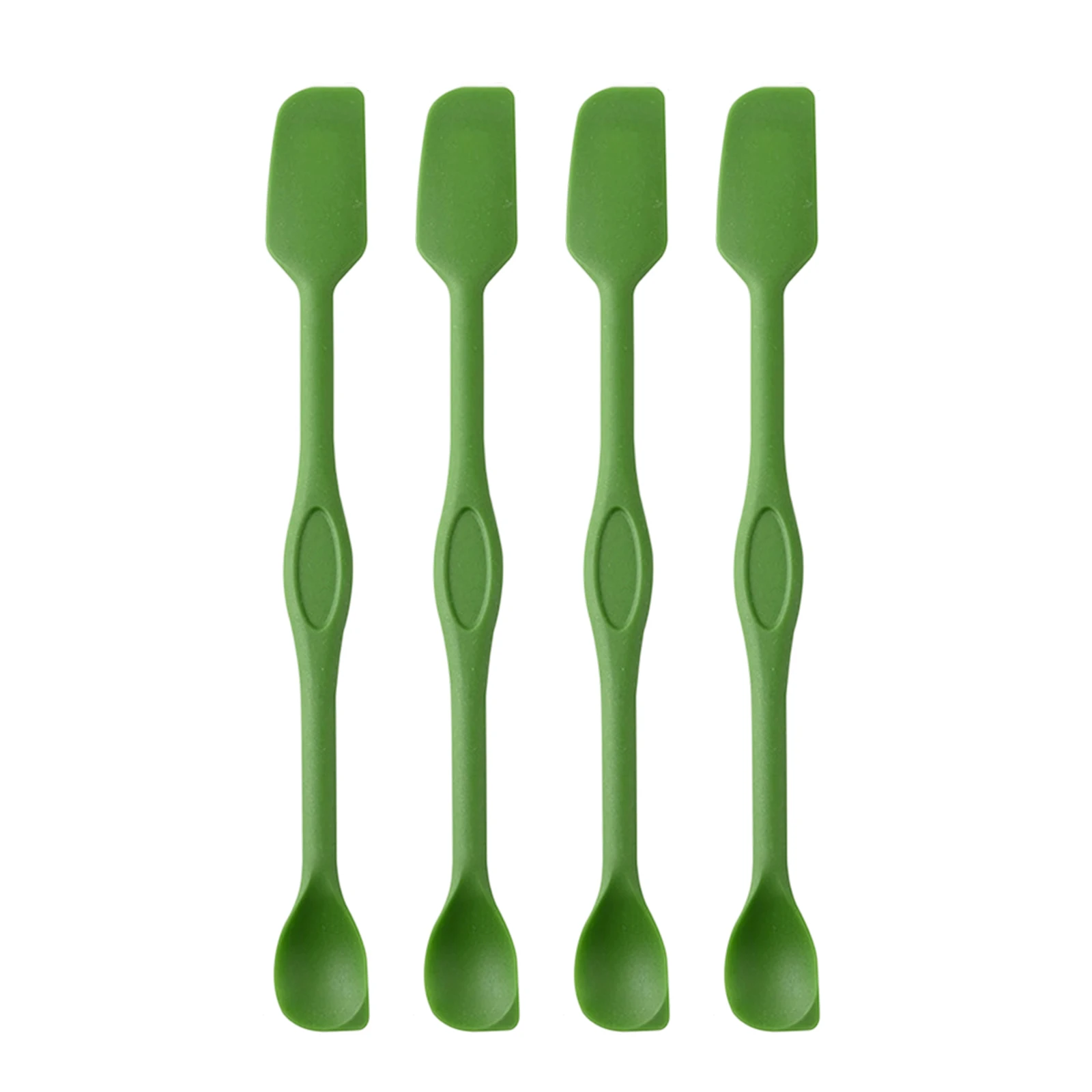 4pcs Small Silicone Double Head Spatulas For Scraping Small Jars And Containers Multi Functional Scraper Spoon Measuring Spoons